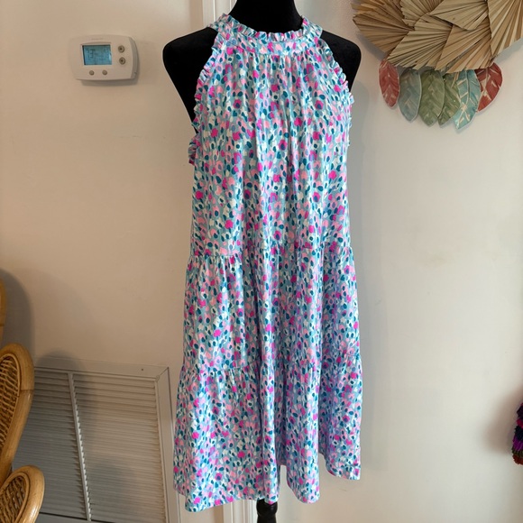 Lilly Pulitzer Dresses & Skirts - LILLY PULITZER Jerrica Swing Dress in Pink Blue Hottie Dottie! Great condition M